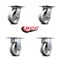 Service Caster 5 Inch V Groove Semi Steel Caster Set with Roller Bearings 2 Swivel 2 Rigid SCC SCC-35S520-VGR-2-R-2 - alternate 4